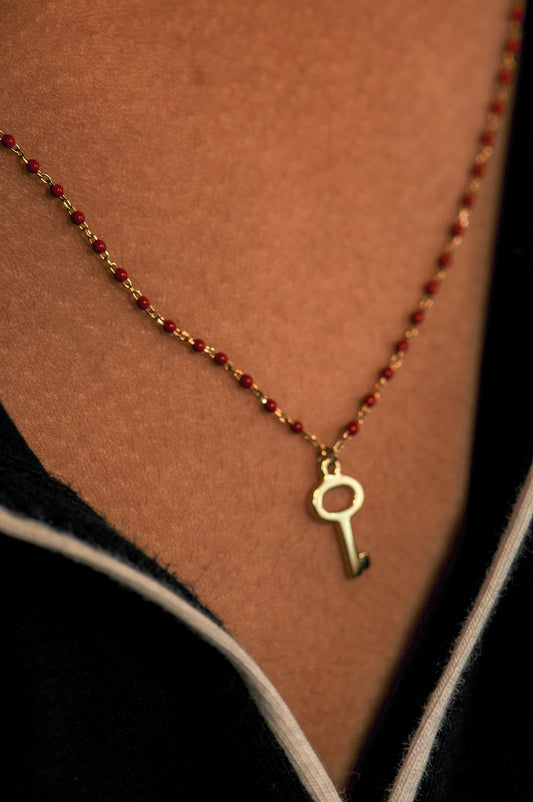 Red Key Necklace