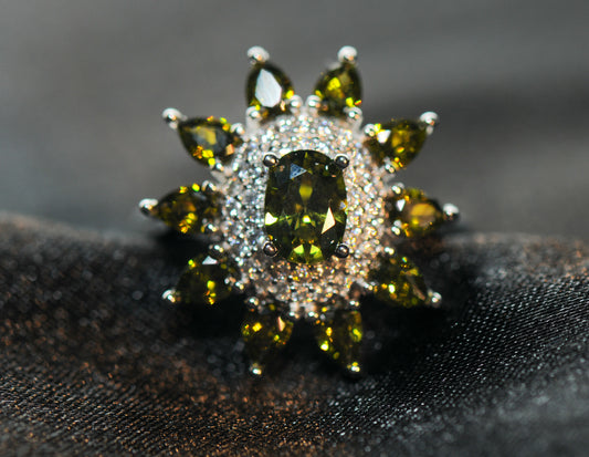 Green Starburst Ring