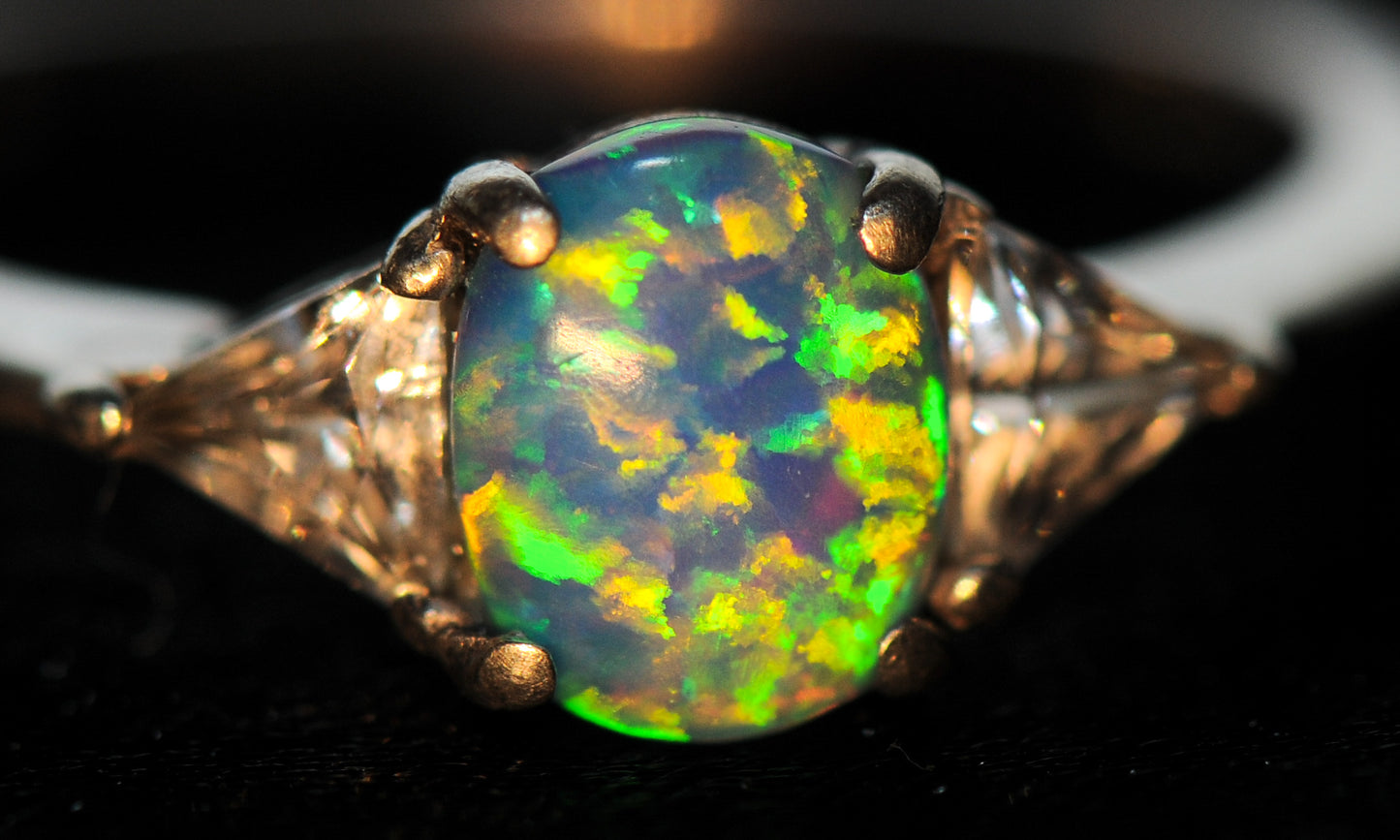 Blue Opal Ring