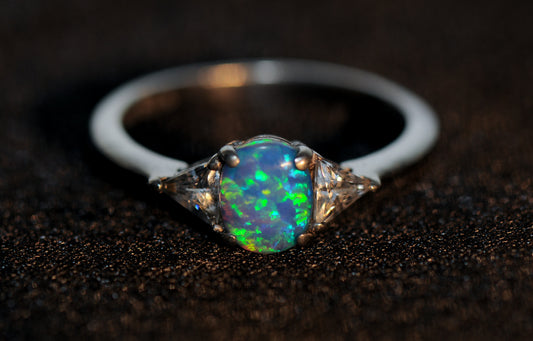Blue Opal Ring