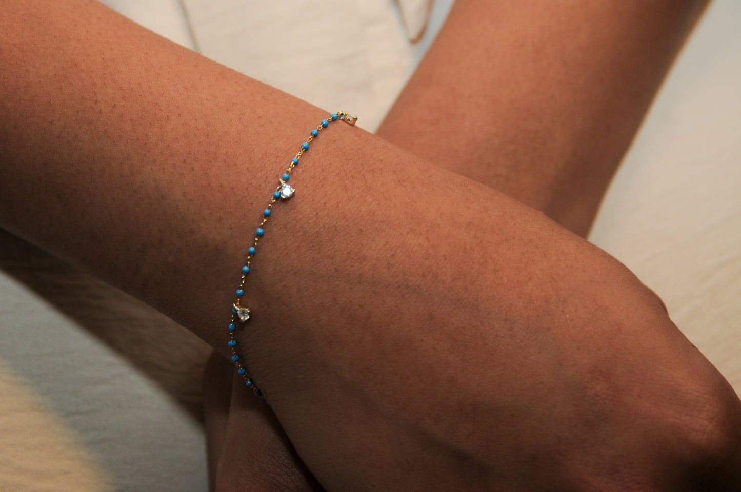 Blue Bead Bracelet