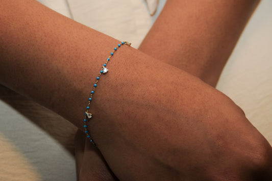 Blue Bead Bracelet