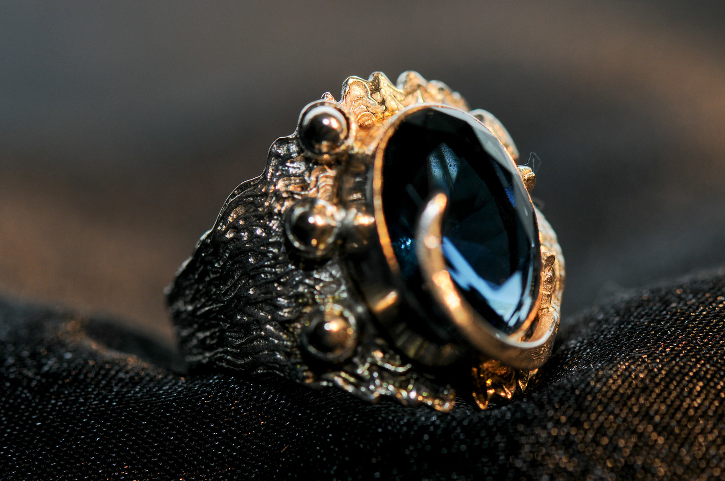 Blue Lizard Ring