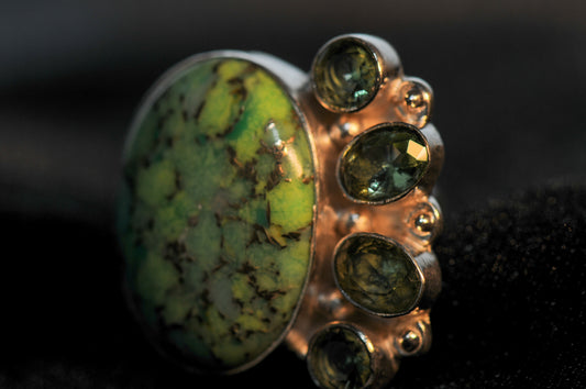 Green Marble Vintage Ring