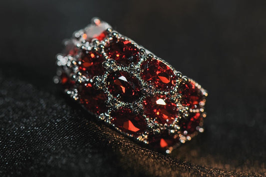 Red Sterling Silver Ring